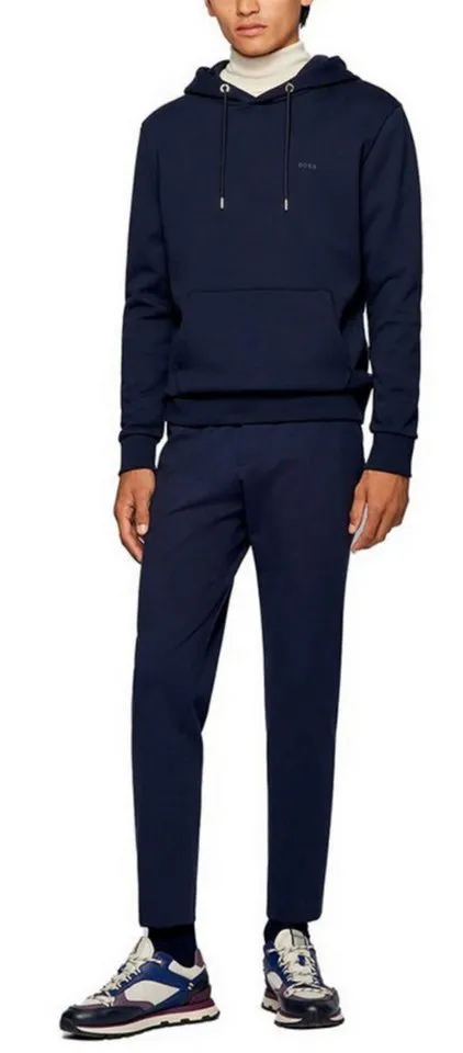 Boss Boss Kapuzensweatjacke Seeger 67 Hoodie Sweater Sweatshirt Kapuze mit verstellbarem Kordelzug und Metallenden, Blau, – Produktbild 5 von 5