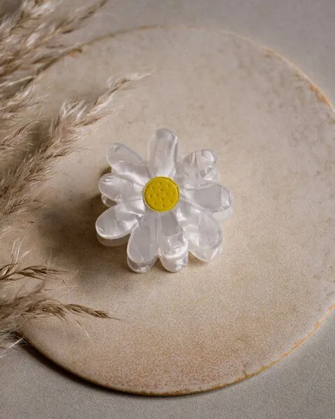 lille mus lille mus Haarklammer 'Blume', Weiss, – Produktbild 4 von 4