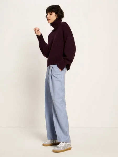 LANIUS LANIUS Oversized Pullover, Bordeaux, – Produktbild 2 von 3