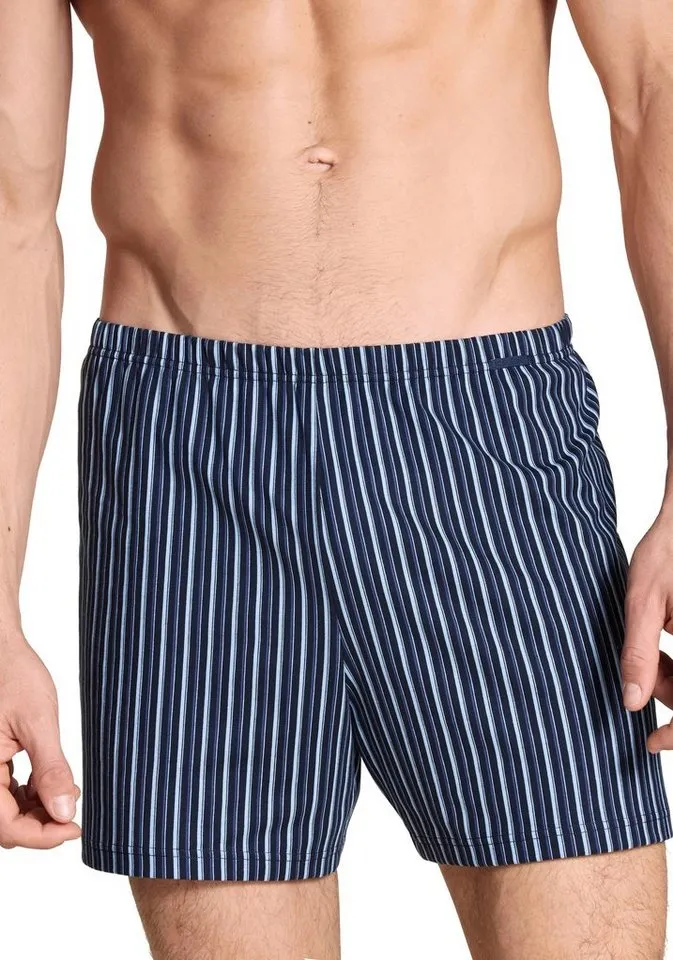 CALIDA CALIDA Boxershorts Natural Benefit (2er Pack) elastisch, Single Jersey-Qualität, ohne Eingriff, Blau, – Produktbild 1 von 5