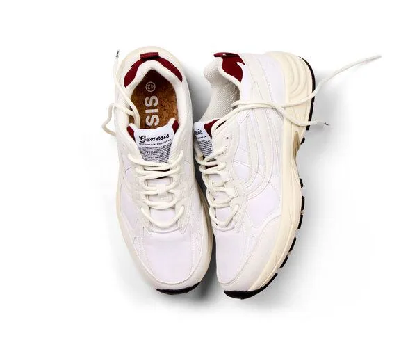Genesis Footwear Genesis Footwear G-ECO 99 Paddy Mesh - Vegane Sneaker-, White / wine, – Produktbild 2 von 4