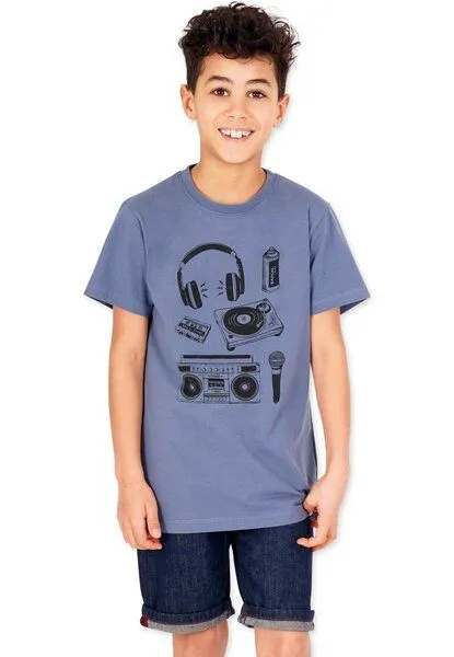 Band of Rascals Band of Rascals Hip Hop Hooray T-Shirt, Dove-blue, – Produktbild 1 von 4