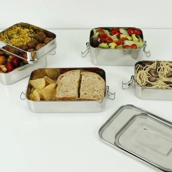 A Slice of Green A Slice of Green Auslaufsichere Edelstahl Lunchbox Doppeldecker – Produktbild 3 von 3