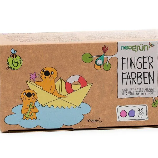 neogrün neogrün Fingerfarben 2er Set "Nori", Pink/violett, – Produktbild 7 von 7