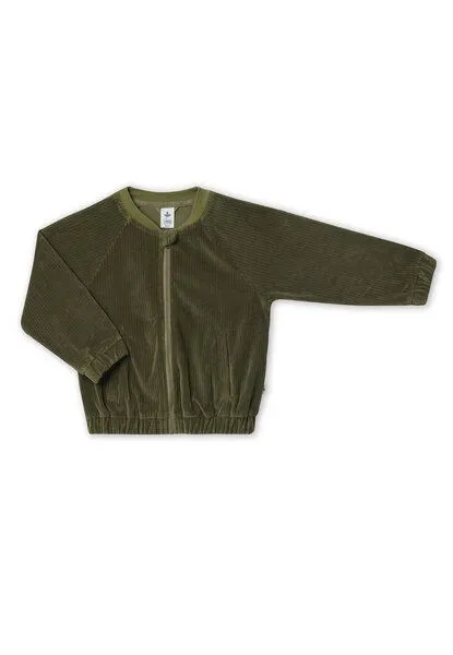 Leela Cotton Leela Cotton Kinder Cord Baseballjacke 100% Bio Baumwolle, Oliv, – Produktbild 1 von 3