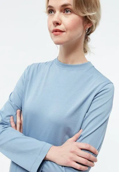 Givn Berlin Givn Berlin Longsleeve GBROSALIE aus Bio-Baumwolle, Frosty blue, – Produktbild 3 von 4