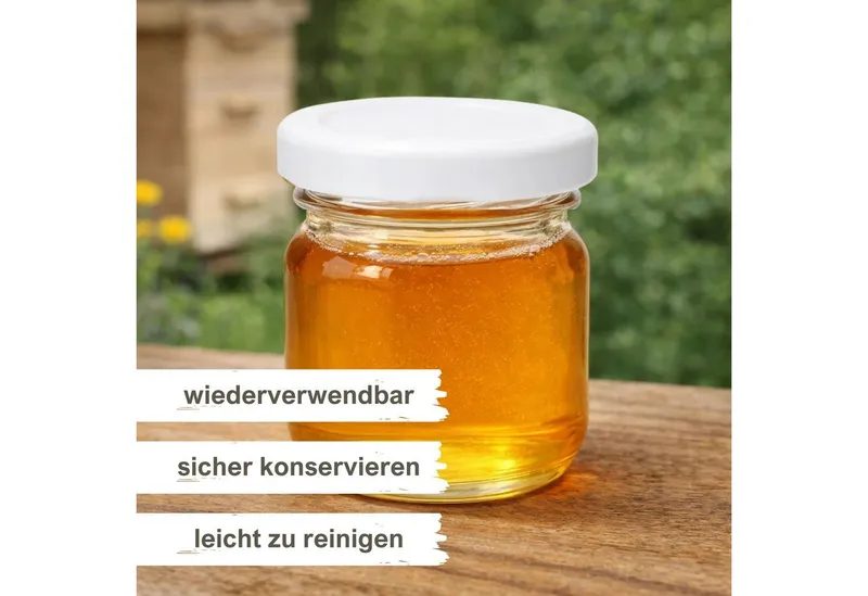 mikken mikken 10 kleine Einmachgläser 40 ml mit Schraubdeckel, Weiß, – Produktbild 6 von 8