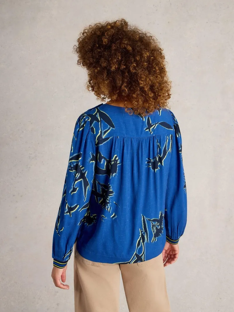 White Stuff White Stuff Top Angie, Blau print, – Produktbild 4 von 4