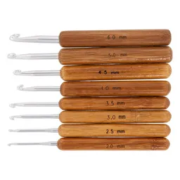buttinette Häkelnadel-Set "Bambus", 8 Stück, Stärken: Ø 2–6 mm – Produktbild 1 von 1
