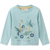 People Wear Organic People Wear Organic Langarmshirt mit Aufdruck, Mintgrün, – Produktbild 1 von 1