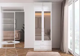 Rauch Rauch Kleiderschrank Schrank Garderobe Wäscheschrank GAMMA in 4 Breiten 91-226 cm (3 verschiedene Ausstattungen BASIC/CLASSIC/PREMIUM (inkl. SOFT-CLOSE) mit Schubladen und Schrankaufsatz sowie Spiegel MADE IN GERMANY – Produktbild 1 von 1
