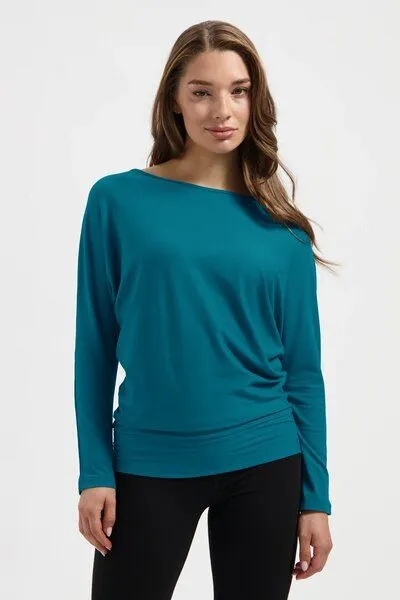 Urban Goddess Urban Goddess Budhi Yoga Langarm Shirt, Riverstone (petrolblau), – Produktbild 3 von 4