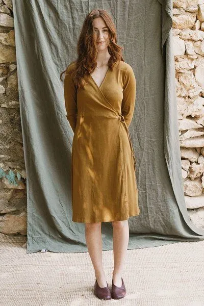 TIRALAHILACHA TIRALAHILACHA Janette Crossover Dress, Gelb, – Produktbild 1 von 4