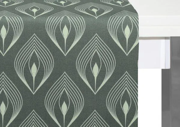 Nature by Adam Nature by Adam Tischläufer aus 100% Bio-Baumwolle - Made in Germany - Feathers, Blaugrün, – Produktbild 4 von 4