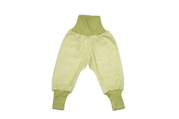 Cosilana Cosilana Baby Fleece-Hose mit Bund kbT Wolle Bio Baumwolle, Lindgrün-melange, – Produktbild 1 von 1