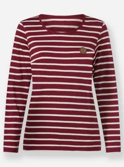 Witt Ringelshirt dunkelrot-ecru-gestreift – Produktbild 1 von 1