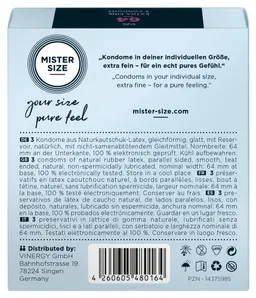 Kondome „64 mm“, transparent, hauchdünn, feucht – Produktbild 1 von 1