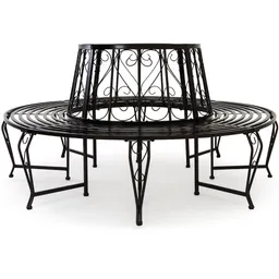 Casaria® Casaria Casaria Baumbank Bree Schwarz Metall Ø160cm – Produktbild 1 von 1