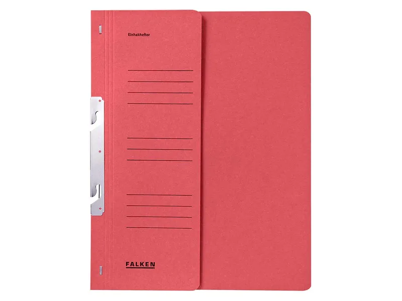 Falken Falken Einhakhefter mit halbem Deckel 250g/m² rot – Produktbild 2 von 3