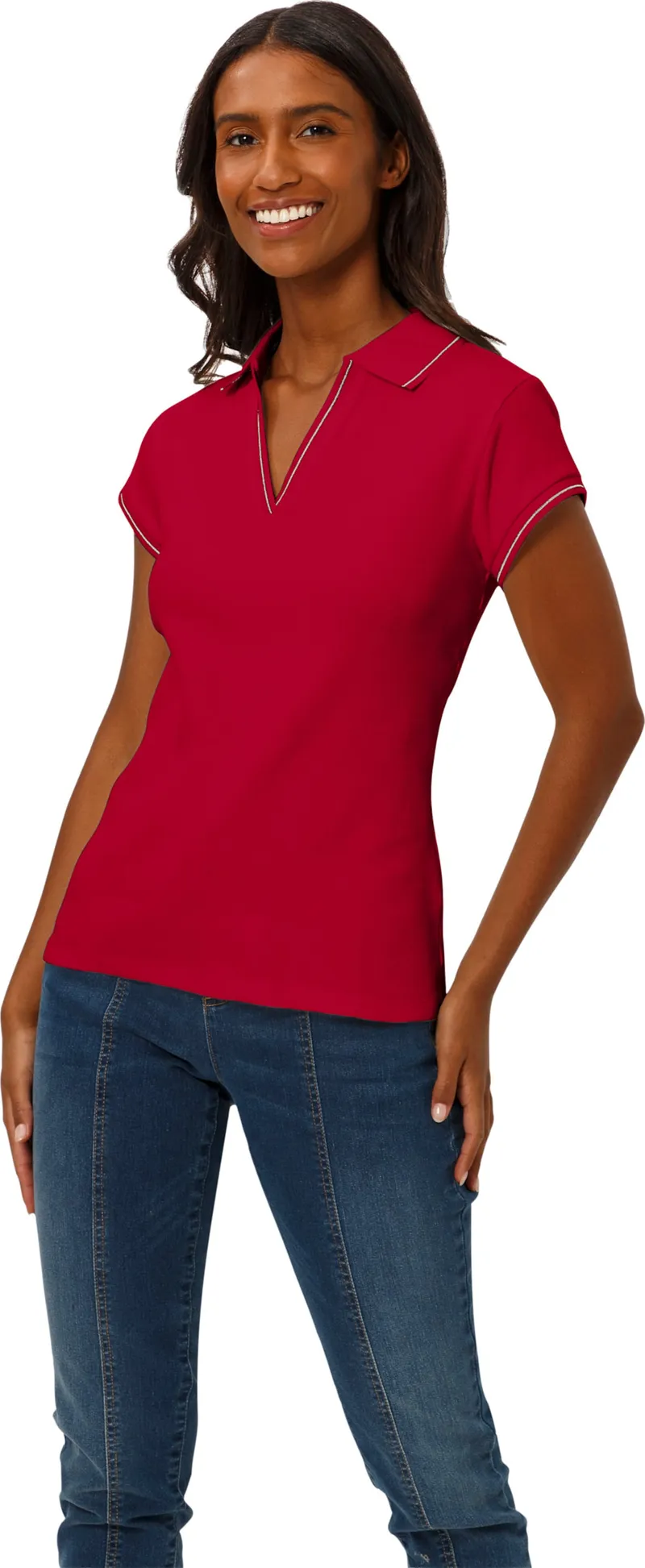 heine Poloshirt rot, Rot, – Produktbild 2 von 2