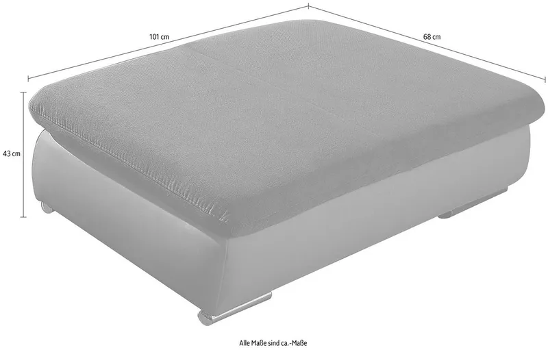 sit&more Polsterhocker Alcudia, Braun, – Produktbild 4 von 4