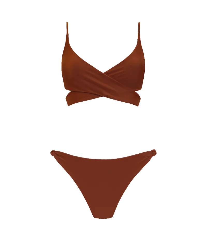 Anekdot Anekdot Damen vegan Lin + Leona Bikini, Dunkelorange, – Produktbild 1 von 2