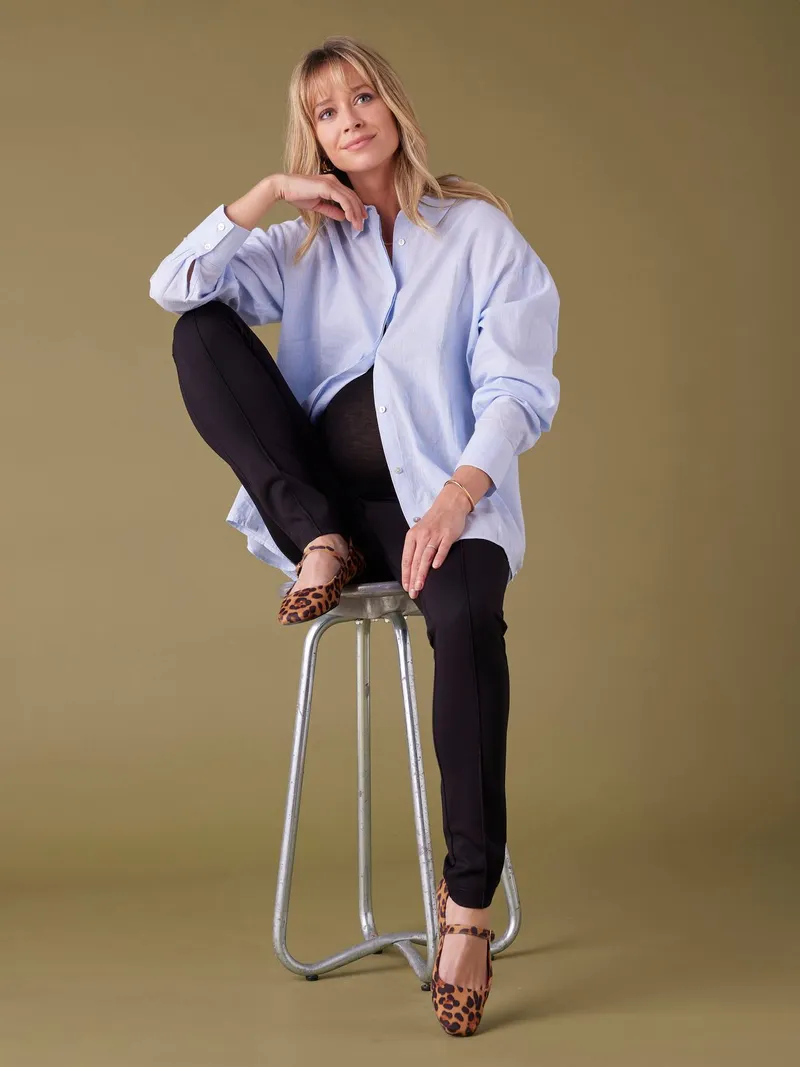Envie De Fraise Elegante Umstands-Leggings ENVIE DE FRAISE, Schwarz, – Produktbild 2 von 4