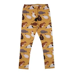 Walkiddy Kinder Leggings GOTS zertifiziert, senfgelb, „Playful Mouses“ Allover, Bio-Baumwolle, weich – Walkiddy – Produktbild 1 von 1
