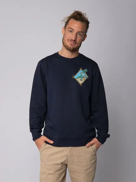watapparel watapparel Sweatshirt Unisex Beach is calling, French navy, – Produktbild 2 von 3
