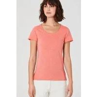 HempAge HempAge Damen T-Shirt mit Rollsaum Hanf/Bio-Baumwolle, Peach (orange), – Produktbild 1 von 1