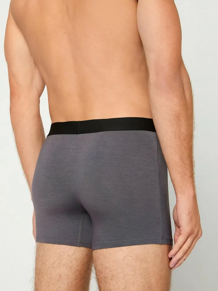 Nur Die Boxer Bambus Boxershorts, Herren Unterhose, Grau, – Produktbild 3 von 5