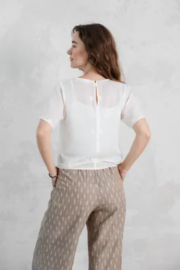 Jyoti - Fair Works Jyoti - Fair Works Damen vegan Hemd Sarala Bhuti Weiß – Produktbild 1 von 1