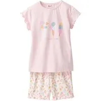 People Wear Organic People Wear Organic Pyjama kurz, rosa bedruckt, "Eis", Bio-Baumwolle – Produktbild 1 von 1