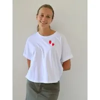 Kultgut Kultgut Artdesign Biofair - Oversize Shirt/ Little Strawberrys, White, – Produktbild 1 von 1