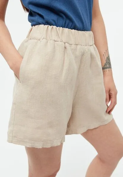 Givn Berlin Givn Berlin Shorts Clementine, Oat beige linen, – Produktbild 3 von 4