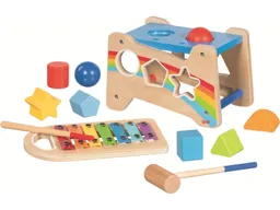 Goki goki Hammerbank mit Xylophon und Sortierfunktion 21,5x13,8x13,8 cm – Produktbild 1 von 1