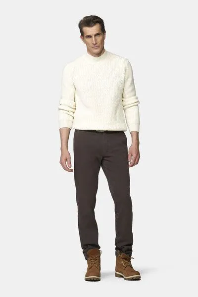 Meyer MEYER ACTIVE-Chino im Winter Twill, Braun (braun), – Produktbild 2 von 3