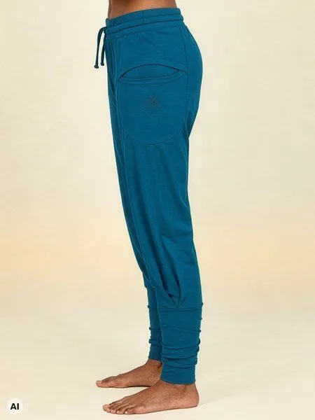 nice to meet me nice to meet me Baggy Pant Unisex mit TENCEL Lyocell und Bio-Baumwolle, Aguamarine, – Produktbild 4 von 6