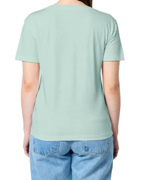 YTWOO YTWOO Damen-Scoop-Neck-T-Shirt aus Bio-Baumwolle, Karibikblau, – Produktbild 3 von 4