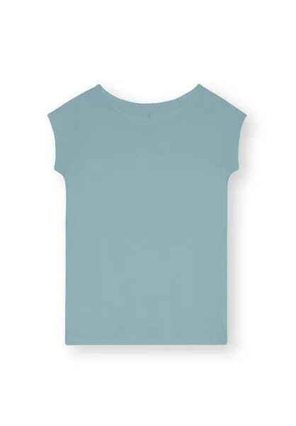THOKKTHOKK ThokkThokk TT01 Cap Sleeve T-Shirt Damen (GOTS, vegan, Bio-Baumwolle), Green blue (grün-blau), – Produktbild 6 von 7