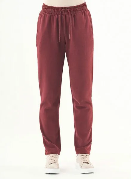 ORGANICATION ORGANICATION ESSENTIALS-PUREEN- Soft Touch Sweathose aus Bio-Baumwolle, Rot(bordeaux), – Produktbild 1 von 3