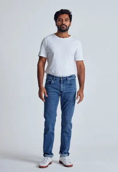 Flax and Loom Flax and Loom Slim Fit Jeans Miles, Azur (blau), – Produktbild 1 von 7