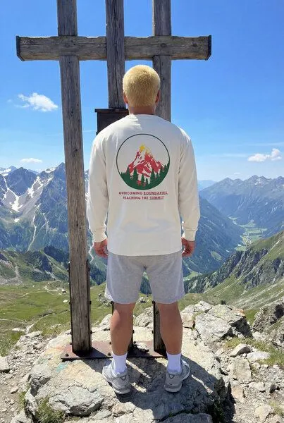 THE FACE OF ELEMENTS THE FACE OF ELEMENTS Matterhorn - Relaxed Fit Longsleeve aus 100% Bio-Baumwolle, Nature (natur), – Produktbild 3 von 4