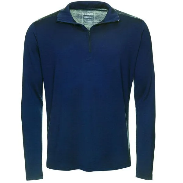 Kaipara - Merino Sportswear Kaipara - Merino Sportswear Herren Merino Zip-Neck Regularfit 200, Blau, – Produktbild 1 von 2