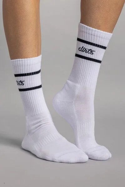 DIRTS dirts Classic Striped Socks, White, – Produktbild 1 von 4