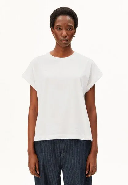 ARMEDANGELS ARMEDANGELS IDAARA Damen T-Shirt aus 100% Bio-Baumwolle, White, – Produktbild 1 von 4