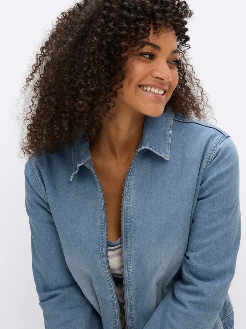 sheego Jeansjacke blue-bleached, Blue-bleached, – Produktbild 2 von 2