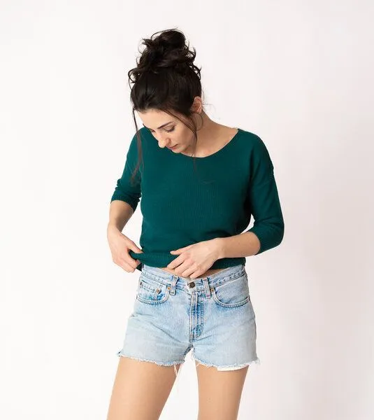 Gary Mash GARY MASH Leichter Strickpulli Valona aus Biobaumwolle, Petrol, – Produktbild 3 von 4