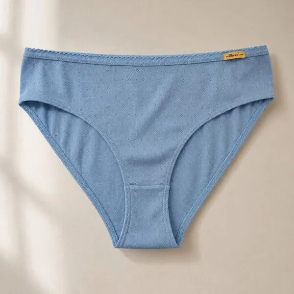 comazo|earth comazo|earth Jazz-Pants aus Biobaumwolle-Ajour | GOTS zertifiziert, Lightblue, – Produktbild 3 von 4