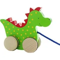 Goki goki Nachziehtier Drache aus Holz 15,5 x 5,4 x 12,5 cm – Produktbild 1 von 1